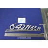 EMBLEM "642 N 65 R"  METAL CHROME