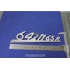 EMBLEM "642 N 65 R"  METAL CHROME