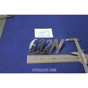 EMBLEM "682 N 2"  METAL CHROME