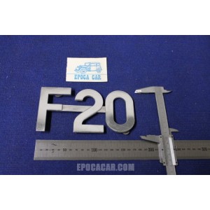 EMBLEM "F 20"  METAL CHROME