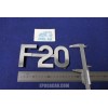 EMBLEM "F 20"  METAL CHROME