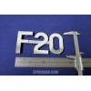 EMBLEM "F 20"  METAL CHROME