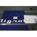 EMBLEM "TIGROTTO"  LENGHT 640 mm  WHITE METAL