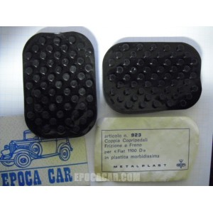 PAIR RUBBER PEDAL COVERS FOR FIAT 1100 D