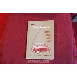 600  MULTIPLA     USE AND SERVICE BOOK (7° EDITION 1959)