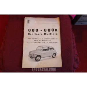 600 / 600 D   SEDAN AND MULTIPLA   HANDBOOK FOR REPAIRS (1960)
