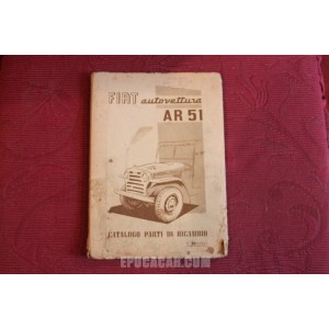 FIAT AR 51 (CAMPAGNOLA)     MECHANICS SPARE PARTS CATALOGUE (1° EDITION 1951)