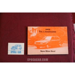 NUOVA RITMO DIESEL       USE AND SERVICE BOOK (2°EDITION 1982)