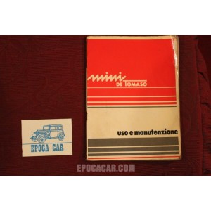 MINI DE TOMASO     LIBRETTO USO E MANUTENZIONE (1978)