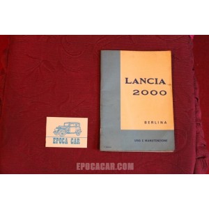 LANCIA 2000 BERLINA      LIBRETTO USO E MANUTENZIONE (1°EDIZIONE 1971)