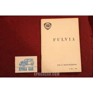 FULVIA     LIBRETTO USO E MANUTENZIONE (3° EDIZIONE 1970)