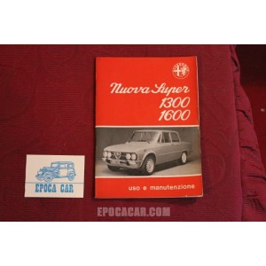 NUOVA GIULIA SUPER 1300 1600    USE AND SERVICE BOOK (1976)