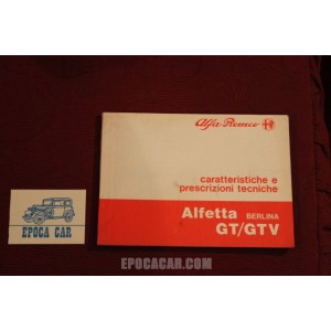 ALFETTA  / GT / GTV      CARATTERISTICHE E PRESCRIZIONI TECNICHE (1981)