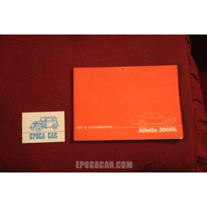 ALFETTA 2000 L    USE AND SERVICE BOOK (1981) cover with little defects