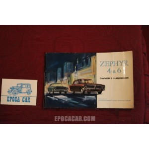 FORD ZEPHYR 4 e 6      LIBRETTO USO E MANUTENZIONE (1962) IN INGLESE