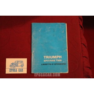 TRIUMPH SPITFIRE 1500    LIBRETTO USO E MANUTENZIONE (1976) IN ITALIANO