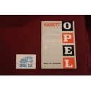 OPEL KADETT        LIBRETTO USO E MANUTENZIONE (1964) IN ITALIANO