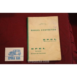 OPEL REKORD   LIBRETTO USO E MANUTENZIONE (MANUEL D' ENTRETIEN) (1960) IN FRANCESE