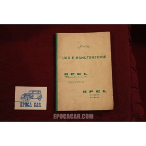 OPEL REKORD E REKORD COUPE'        USE AND SERVICE BOOK (1961) IN ITALIAN