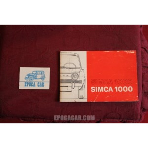 SIMCA 1000      USE AND SERVICE BOOK    IN ITALIAN AND GERMAN