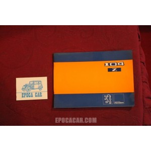 PEUGEOT 104 Z    USE AND SERVICE BOOK (1980) MULTILINGUAL