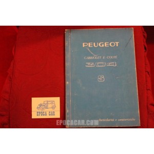 PEUGEOT 304 CABRIOLET / COUPE'  S      TECHNICAL DATA  (1972) IN ITALIAN