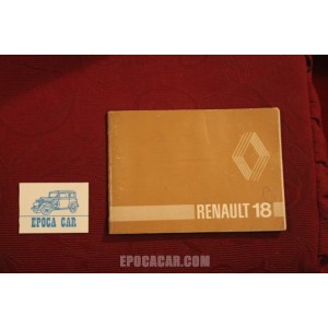 RENAULT 18   LIBRETTO USO E MANUTENZIONE   IN ITALIANO