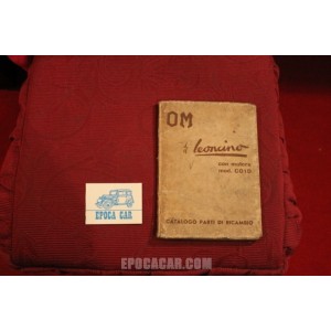 LEONCINO  SPARE PARTS CATALUGUE (1° EDITION 1955) cover a little dirty, inside halos and finger-marks, but complete and legible.