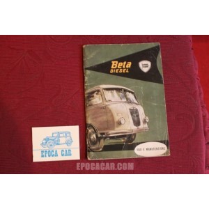 BETA DIESEL   USE AND SERVICE BOOK (3° EDITION 1956) good condition