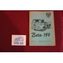 BETA 190    USE AND SERVICE BOOK (3° EDITION 1960) good condition