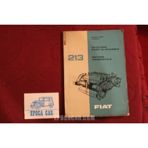 MOTORE   213  ORIZZONTALE     CATALOGO PARTI DI RICAMBIO (2° EDIZIONE 1962) buono stato