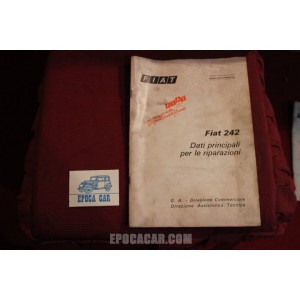 242     DATI PRINCIPALI PER LE RIPARAZIONI (1975) discreto stato (copertina un pò sporca)
