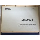 616  N3 / 4      SPARE PARTS CATALOGUE (1° EDITION 1971) good condition