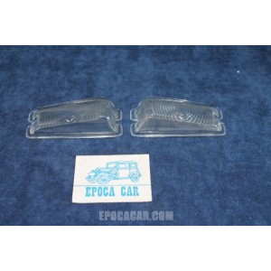 FULVIA ZAGATO.   PAIR CLEAR GLASS FOR FRONT LIGHTS   CARELLO