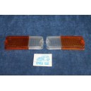 127-127 SPECIAL  PAIR BICOLORED LENS FOR FRONT LIGHTS   ARIC