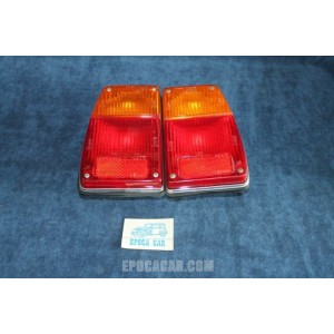 128 COUPE' SL  PAIR REAR LIGHTS CHROME (PLASTIC SCREW)   STARS