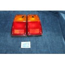 128 COUPE' S  PAIR REAR LIGHTS (PLASTIC SCREW) BLACK EDGE   STARS