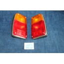 128 COUPE' SL PAIR REAR LIGHTS (PLASSTIC SCREW) CHROME EDGE   ALTISSIMO