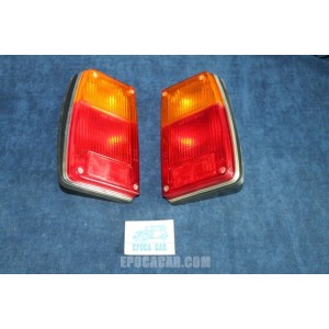 128 COUPE' SL PAIR REAR LIGHTS (PLASSTIC SCREW) CHROME EDGE   ALTISSIMO