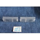 128 3P  COPPIA PLASTICHE TRASPARENTI PER FANALINI ANT.    ALTISSIMO