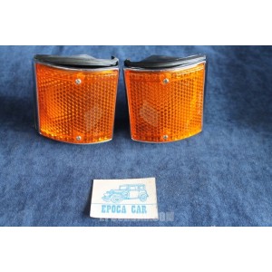 128 SEDAN-RALLY   PAIR ORANGE METAL LIGHTS   CATALUX