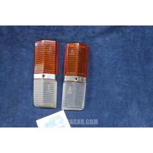 125 1°S  PAIR BICOLORED LENSES FOR FRONT LIGHTS   ALTISSIMO