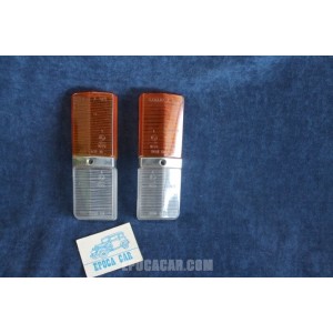 125 1°S  PAIR BICOLORED LENSES FOR FRONT LIGHTS   CATALUX