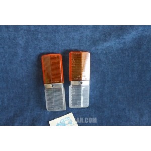125 1°S  PAIR BICOLORED LENSES FOR FRONT LIGHTS   STARS