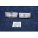 124 SEDAN  PAIR CLEARS PLASTIC FRONT LIGHTS   ARIC