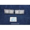 124 SEDAN  PAIR CLEARS PLASTIC FRONT LIGHTS   ARIC