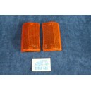 124 SPECIALSPECIAL T '71  PAIR ORANGE LENSES FOR FRONT LIGHTS   ARIC