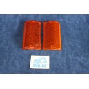 124 SPECIALSPECIAL T '71  PAIR ORANGE LENSES FOR FRONT LIGHTS   LEART