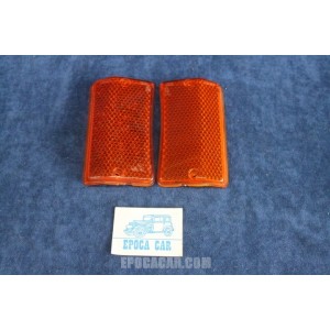 124 SPECIALSPECIAL T '71  PAIR ORANGE LENSES FOR FRONT LIGHTS   LEART