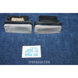 124 SPORT COUPE'  PAIR CLEAR FRONT LIGHTS WITH CAPS   ALTISSIMO